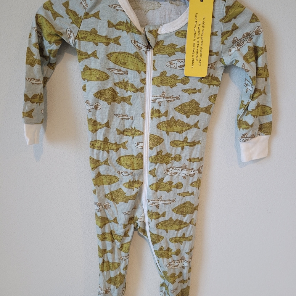 Baby Fish Pajamas Milkbarn 6-9 mo